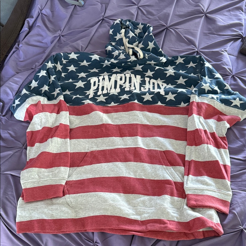 #PIMPINJOY Collegiate Stars & Stripes Unisex Hoodie - 3XL